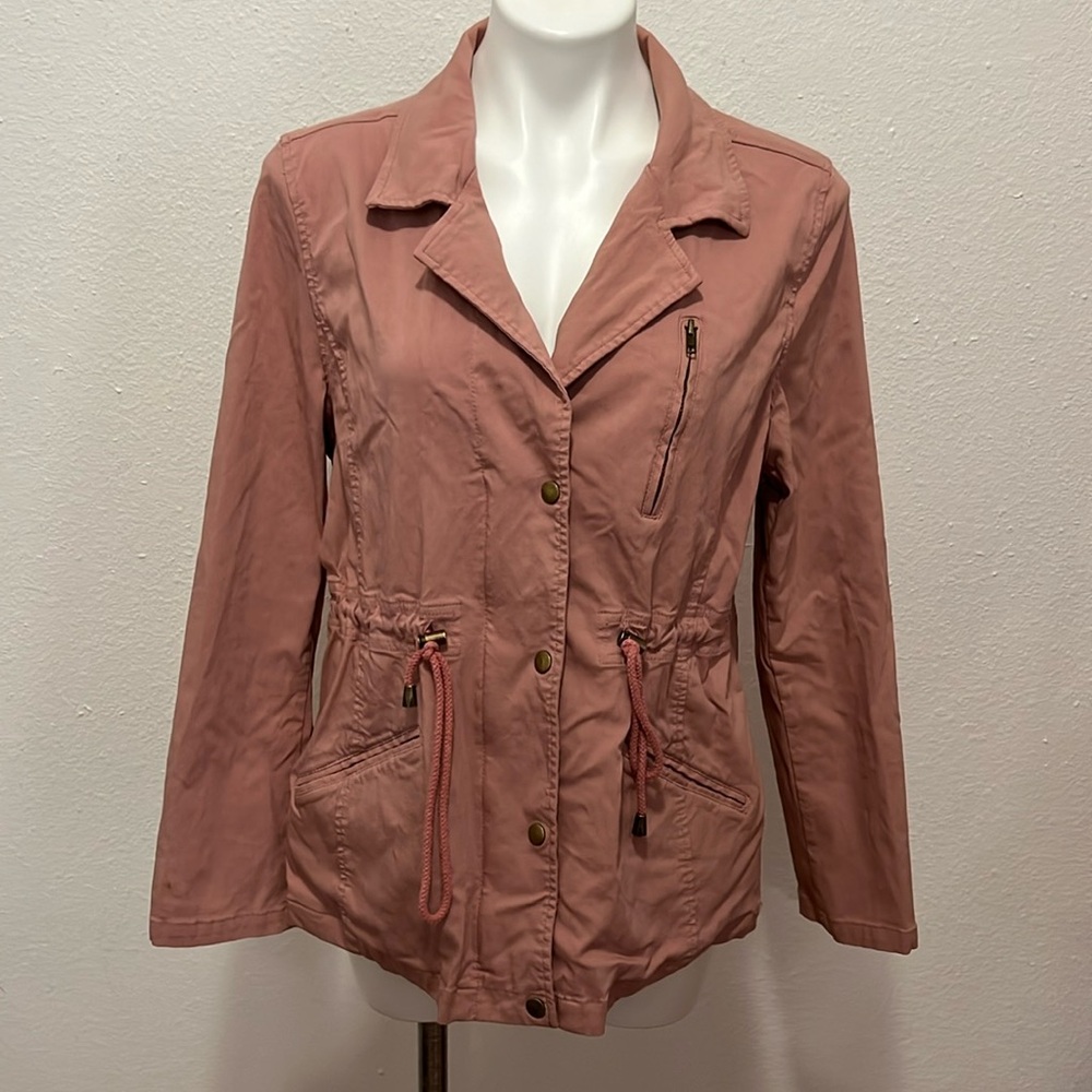 Eden Society Dario Cinched Waist Dusty Rose Pink Jacket Sz 1X
